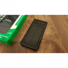 10 000mAh nešiojamas įkroviklis su saulės baterija Powerbank