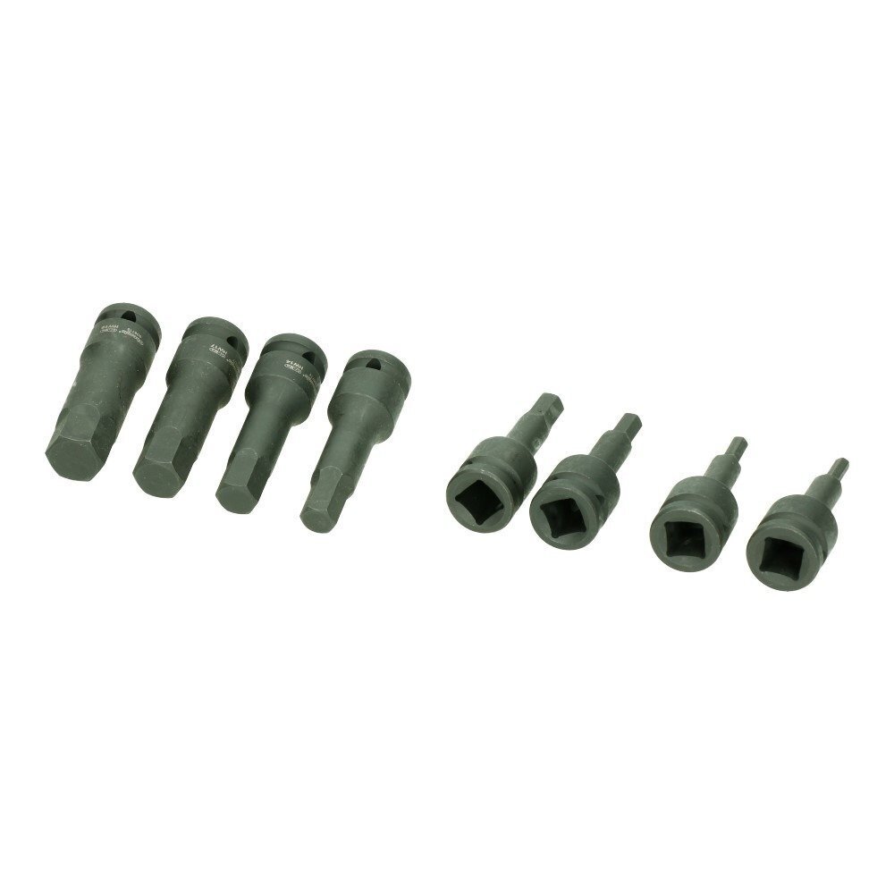 1/2" Prailgintų galvučių smūginių su antgaliais rinkinys (HEX) 8vnt. 2 1/2" Prailgintų galvučių smūginių su antgaliais rinkinys (HEX) 8vnt. 2