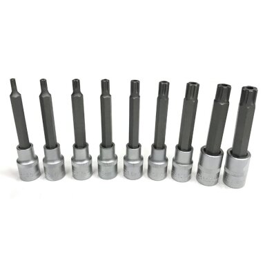 1/2" + 3/8" Galvučių su antgaliais rinkinys (RIBE) 9vnt. 1/2" + 3/8" Galvučių su antgaliais rinkinys (RIBE) 9vnt.