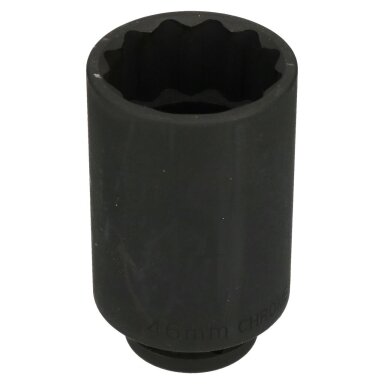 1/2" Prailginta smūginė galvutė 46mm (12-kampė) 1/2" Prailginta smūginė galvutė 46mm (12-kampė)
