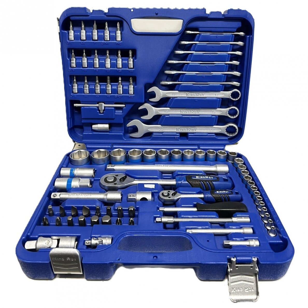 1/4" + 1/2" Galvučių ir raktų rinkinys 82vnt. 1/4" + 1/2" Galvučių ir raktų rinkinys 82vnt.