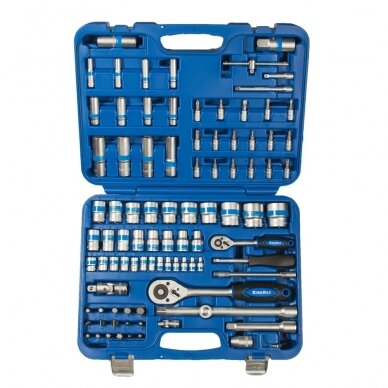 1/4" + 1/2" Galvučių rinkinys 94vnt. 6-kampės 1/4" + 1/2" Galvučių rinkinys 94vnt. 6-kampės