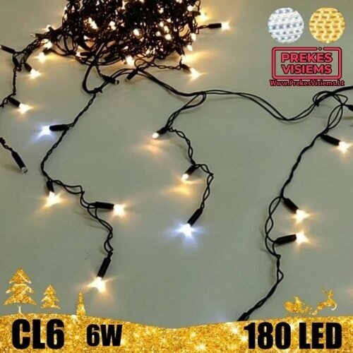 180 LED girlianda varvekliai 9 m BLYKSTĖ SPC CL6 (šiltai balta) 1
