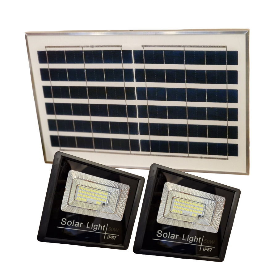 2 x halogeninė lempa su saulės kolektoriumi, galia 50W 1 2 x halogeninė lempa su saulės kolektoriumi, galia 50W 1