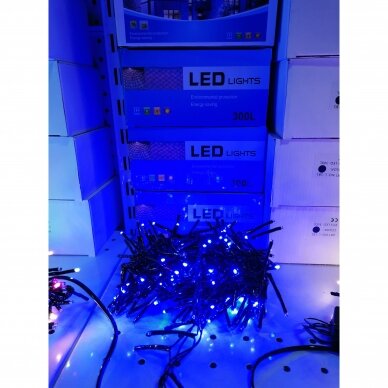 300 LED Kalėdinė girlianda "Šaka"  FLASH (mėlyna) 1