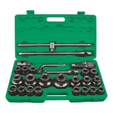 3/4" + 1" Galvučių rinkinys 26vnt. 3/4" + 1" Galvučių rinkinys 26vnt.