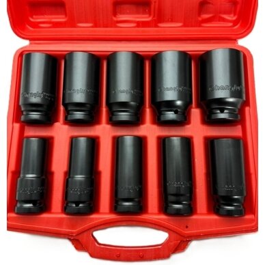 3/4" Prailgintų smūginių galvučių rinkinys (19-41mm) 10vnt. 1