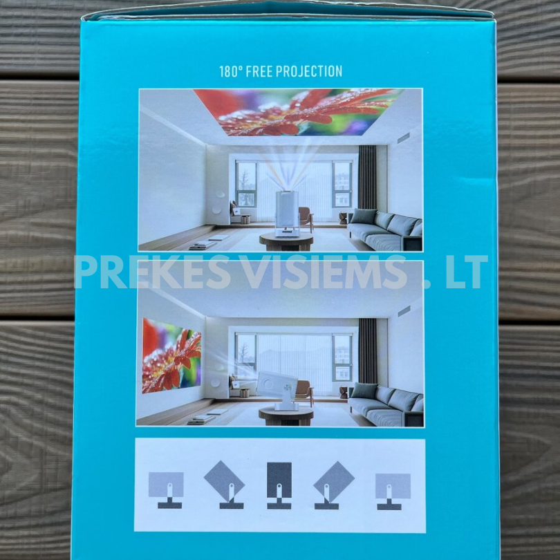 LED projektorius 4K / 1080p su Android 11, WiFi, valdikliu ir garso sistema 2