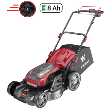 Akumuliatorinė vejapjovė savaeigė WORCRAFT su 8.0Ah akumuliatoriais 40V (20V/4vnt) Akumuliatorinė vejapjovė savaeigė WORCRAFT su 8.0Ah akumuliatoriais 40V (20V/4vnt)