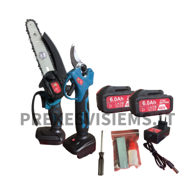 Akumuliatorinis šakų genėtuvas + sekatorius 48V Meister Tools, SR-125 Akumuliatorinis šakų genėtuvas + sekatorius 48V Meister Tools, SR-125