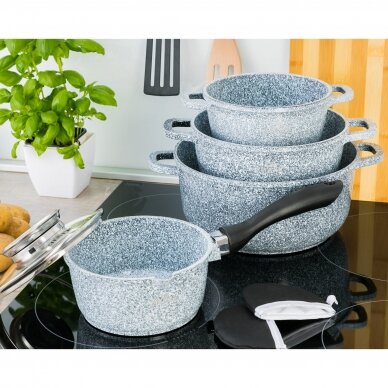 Akmens masės 9 dalių puodų rinkinys ZL-7076 2