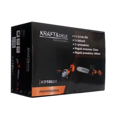 Akumuliatorinis kampinis šlifuoklis + pjūklo adapteris KD10624 5 Akumuliatorinis kampinis šlifuoklis + pjūklo adapteris KD10624 5