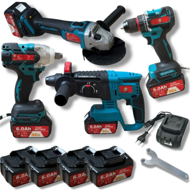 Akumuliatorinių įrankių rinkinys 4in1, Meister Tools, SR-910