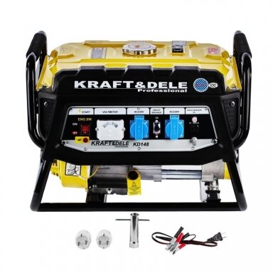 Benzininis vienfazis elektros generatorius 3500W KRAFT&DELE, KD148