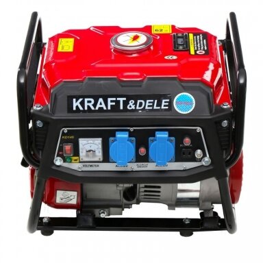 Benzininis vienfazis elektros generatorius KRAFT&DELE 1500W, KD146