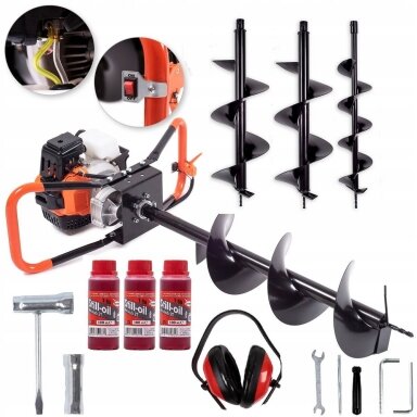 Benzininis žemės grąžtas Boxer BX-121 Benzininis žemės grąžtas Boxer BX-121