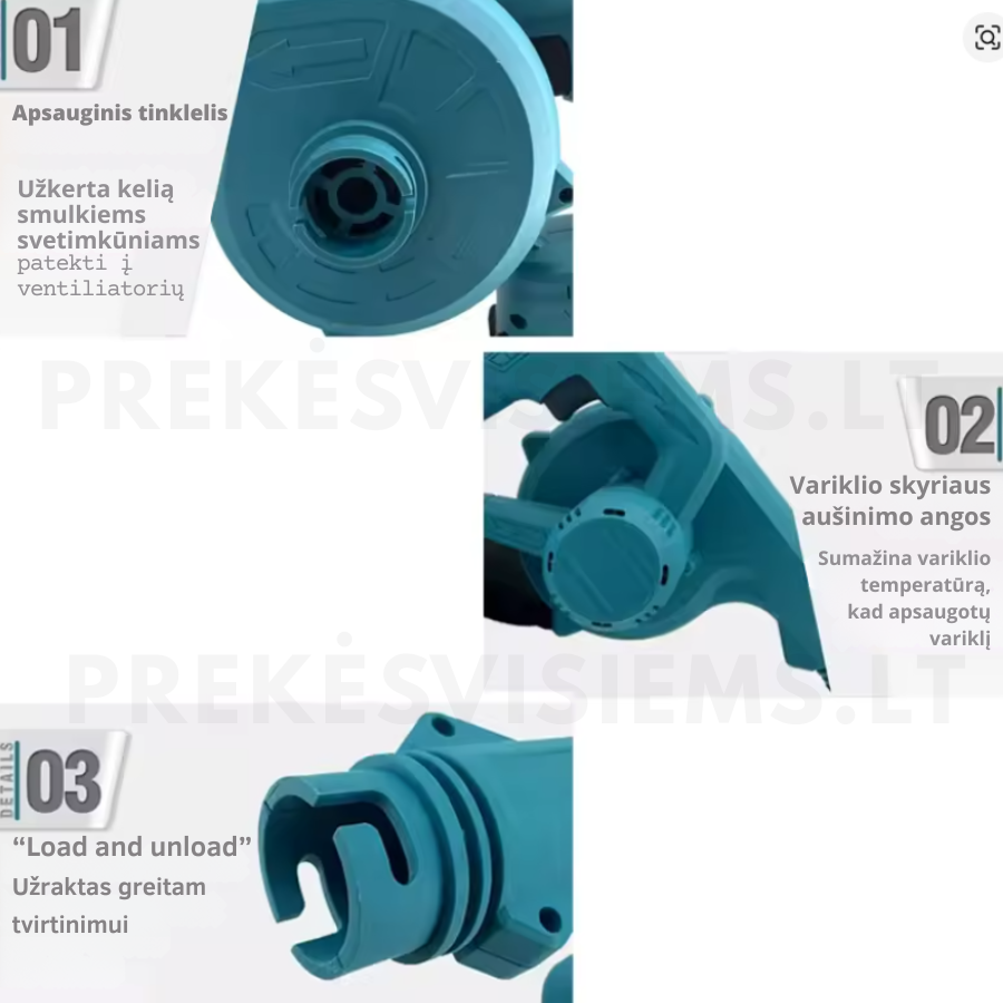 Belaidis lapų pūstuvas 750W Meister Tools, MS-768 2 Belaidis lapų pūstuvas 750W Meister Tools, MS-768 2