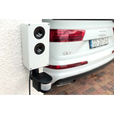 DVIGUBAS PROFESIONALUS ATBAIDIKLIS-REPELERIS SYMBOL E250 (2 GARSIAKALBIAI) NUO KIAUNIŲ, ŽIURKIŲ, PELIŲ DVIGUBAS PROFESIONALUS ATBAIDIKLIS-REPELERIS SYMBOL E250 (2 GARSIAKALBIAI) NUO KIAUNIŲ, ŽIURKIŲ, PELIŲ