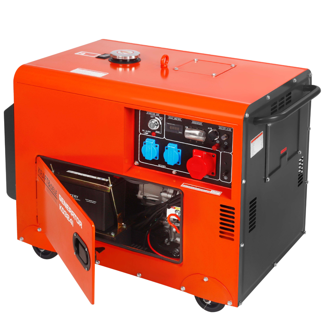 Dyzelinis trifazis elektros generatorius 7kW Kraft&Dele, KD3241 3