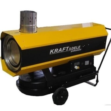 Dyzelinis šildytuvas Kraft&Dele 65kW su kaminu, termostatu ir reduktoriumi, KD11717 Dyzelinis šildytuvas Kraft&Dele 65kW su kaminu, termostatu ir reduktoriumi, KD11717