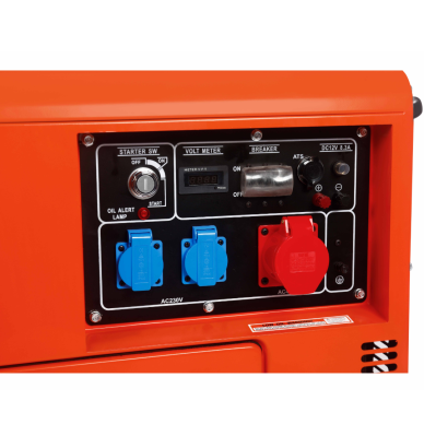 Dyzelinis trifazis elektros generatorius 7kW Kraft&Dele, KD3241 4 Dyzelinis trifazis elektros generatorius 7kW Kraft&Dele, KD3241 4