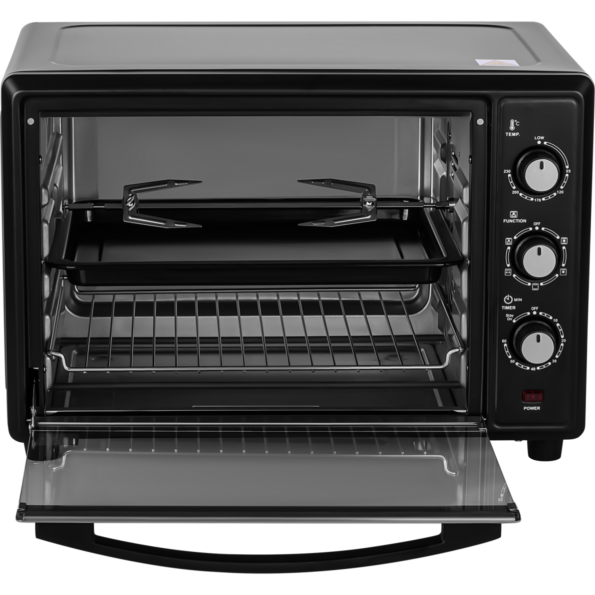 Elektrinė orkaitė 45 l 2000 W su iešmu ir priedais KD4134 1