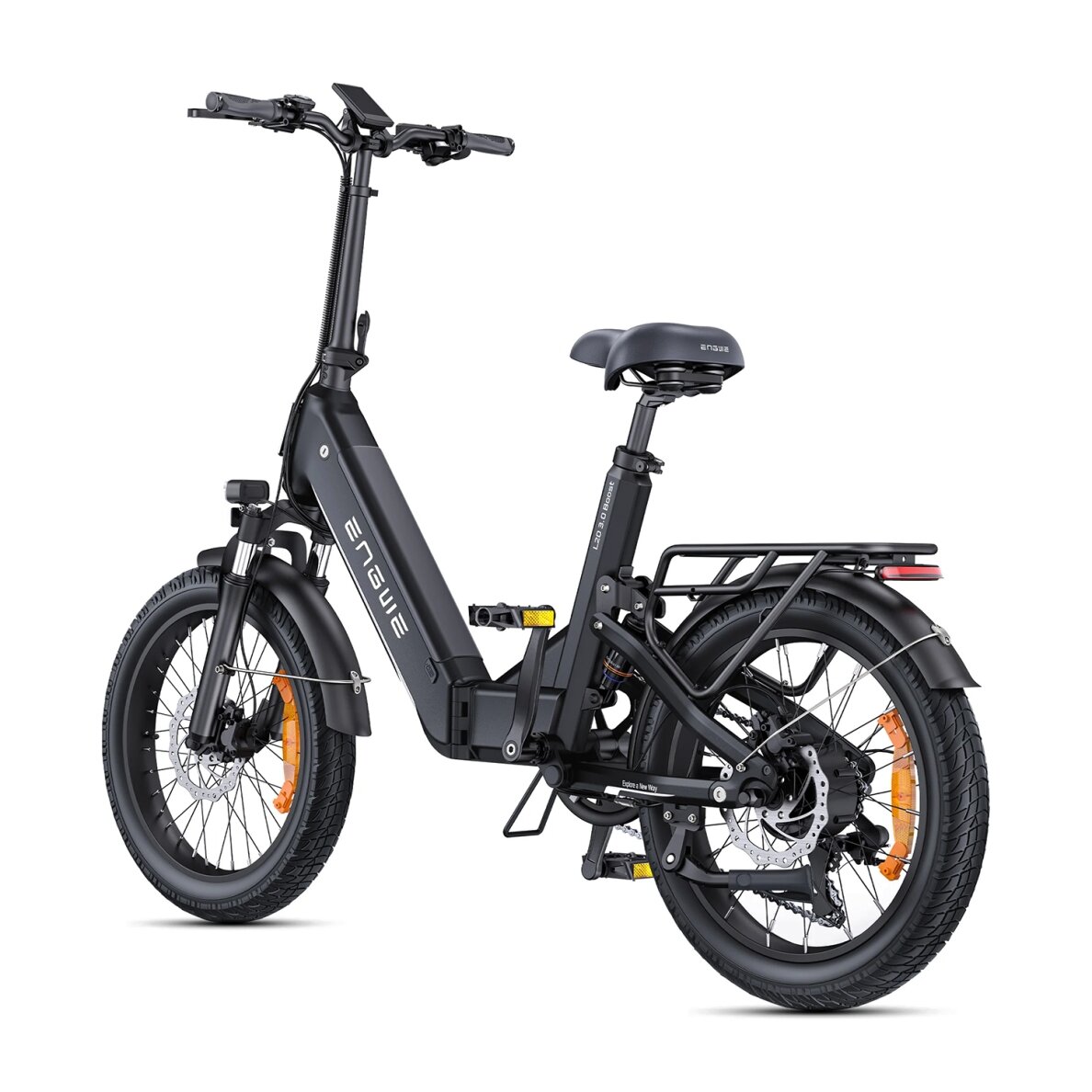 Elektrinis dviratis Engwe L20 3.0 Boost 20" // 7G, sulankstomas (juoda) 2 Elektrinis dviratis Engwe L20 3.0 Boost 20" // 7G, sulankstomas (juoda) 2