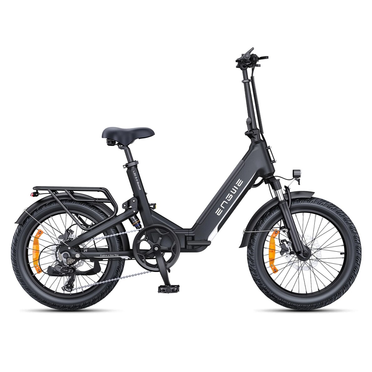 Elektrinis dviratis Engwe L20 3.0 Boost 20" // 7G, sulankstomas (juoda)