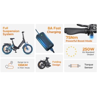 Elektrinis dviratis Engwe L20 3.0 Boost 20" // 7G, sulankstomas (šampaninė) 4