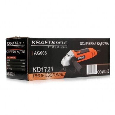 Elektrinis kampinis šlifuoklis - bulgarkė 1200W KD1721 7 Elektrinis kampinis šlifuoklis - bulgarkė 1200W KD1721 7