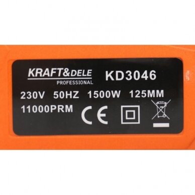 Elektrinis kampinis šlifuoklis - bulgarkė 1500W KD3046 7 Elektrinis kampinis šlifuoklis - bulgarkė 1500W KD3046 7