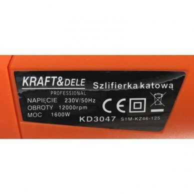 Elektrinis kampinis šlifuoklis - bulgarkė 1600W KD3047 4 Elektrinis kampinis šlifuoklis - bulgarkė 1600W KD3047 4