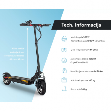 Elektrinis paspirtukas EMScooter Extreme-X121 2