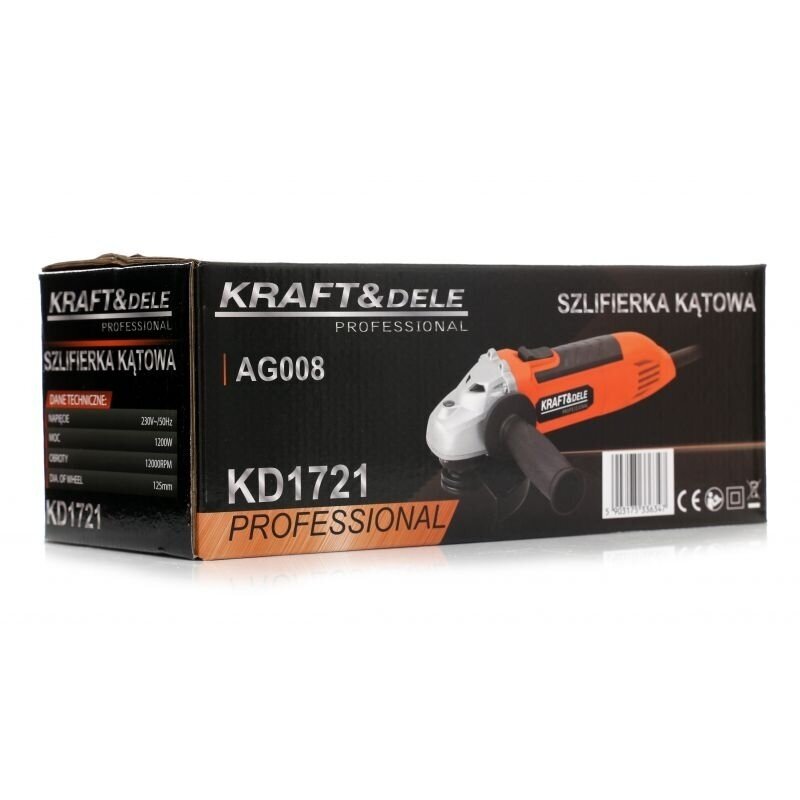 Elektrinis kampinis šlifuoklis - bulgarkė 1200W KD1721 7 Elektrinis kampinis šlifuoklis - bulgarkė 1200W KD1721 7