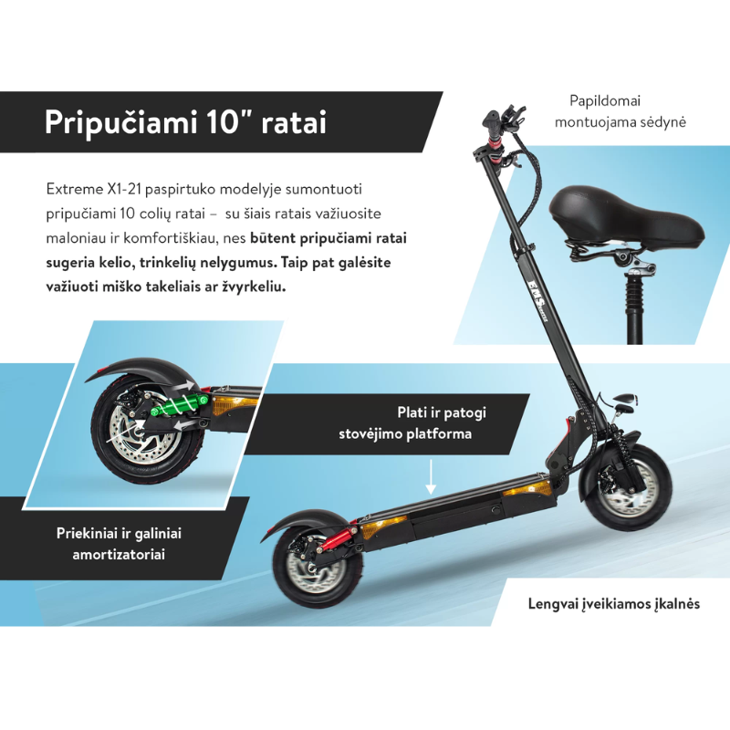 Elektrinis paspirtukas EMScooter Extreme-X121 3