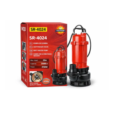 Fekalinis vandens siurblys su smulkintuvu STAR ROXER, SR-4024 (4150W)