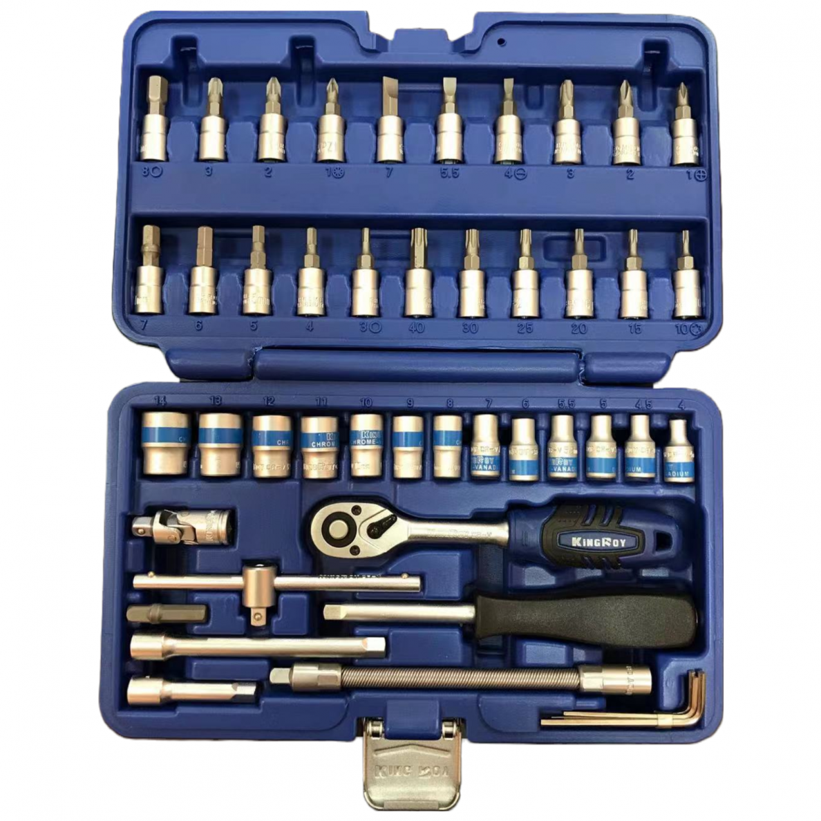 Galvučių rinkinys 1/4" (46vnt) (12-kamp) 1 Galvučių rinkinys 1/4" (46vnt) (12-kamp) 1