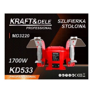 Galandinimo staklės-Šmirgelis 1700W (KD533)