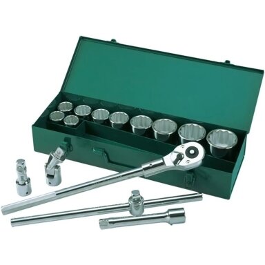 Galvučių rinkinys 3/4" (15vnt) (Colinė sistema) Galvučių rinkinys 3/4" (15vnt) (Colinė sistema)