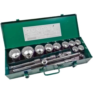 Galvučių rinkinys 3/4" (15vnt) (Colinė sistema) Galvučių rinkinys 3/4" (15vnt) (Colinė sistema)