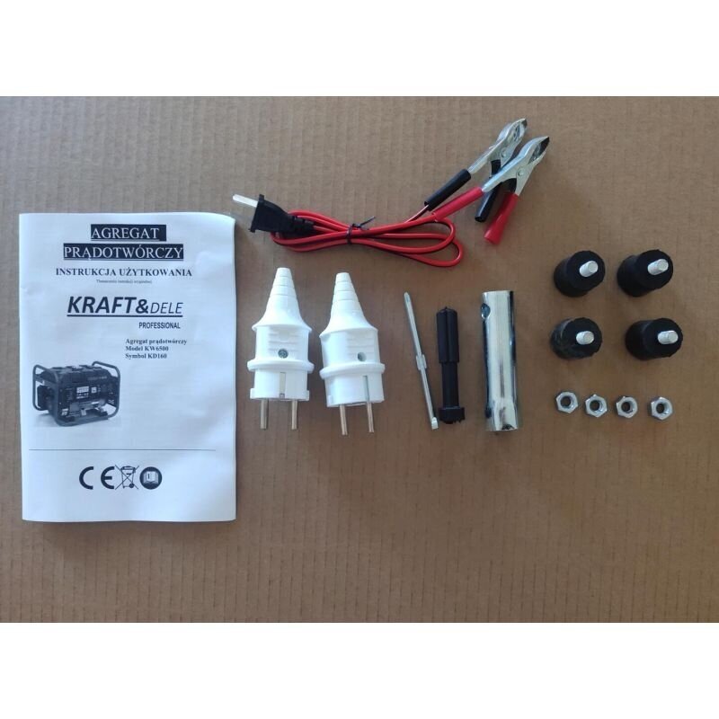 Benzininis vienfazis elektros generatorius KRAFT&DELE 3500W 12 / 230V / 7AG KD160 9