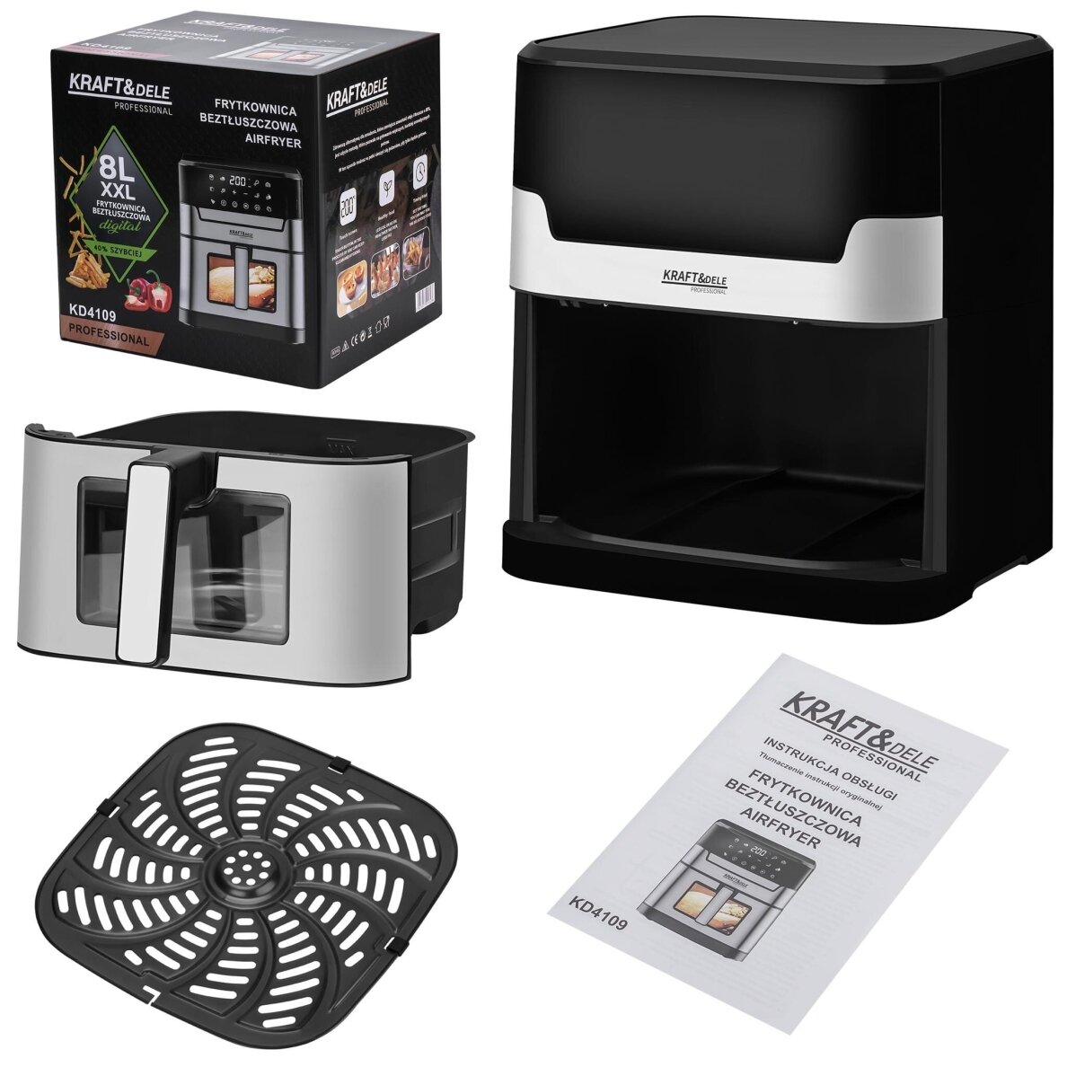 Gruzdintuvė 8L AirFryer KD4109 13