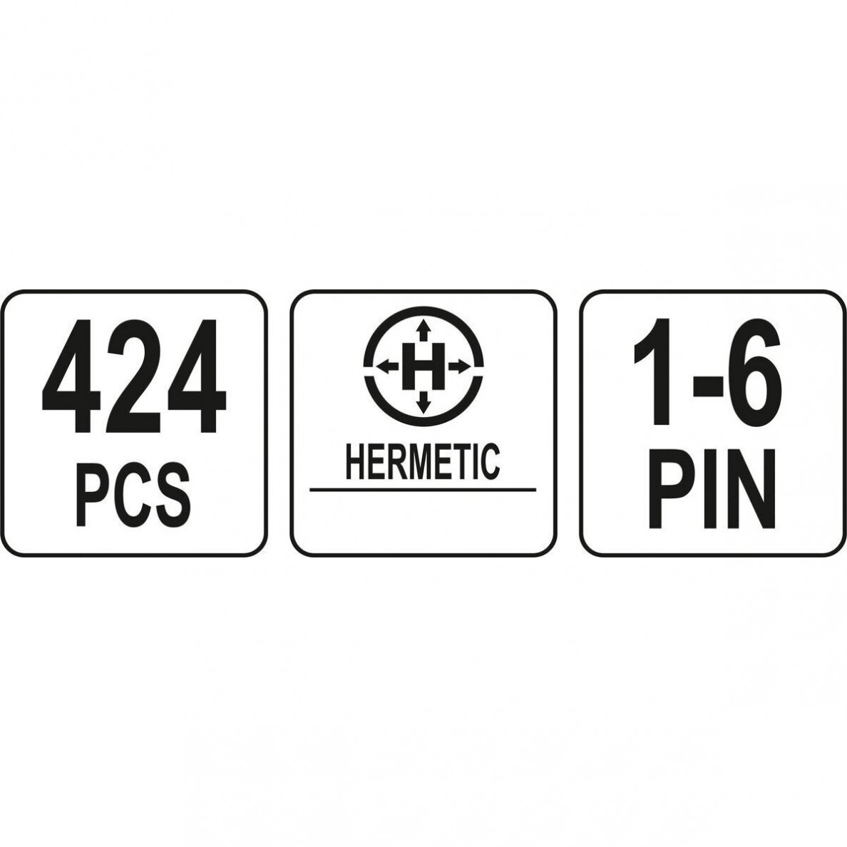 Hermetinių jungčių rinkinys (424vnt) 4 Hermetinių jungčių rinkinys (424vnt) 4