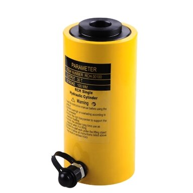Hidraulinis cilindras 30t (100mm) su kiauryme Hidraulinis cilindras 30t (100mm) su kiauryme