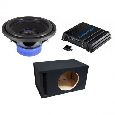 Hifonics ZXS12D2 + Dėžė + Crunch GPX1250.1D Hifonics ZXS12D2 + Dėžė + Crunch GPX1250.1D