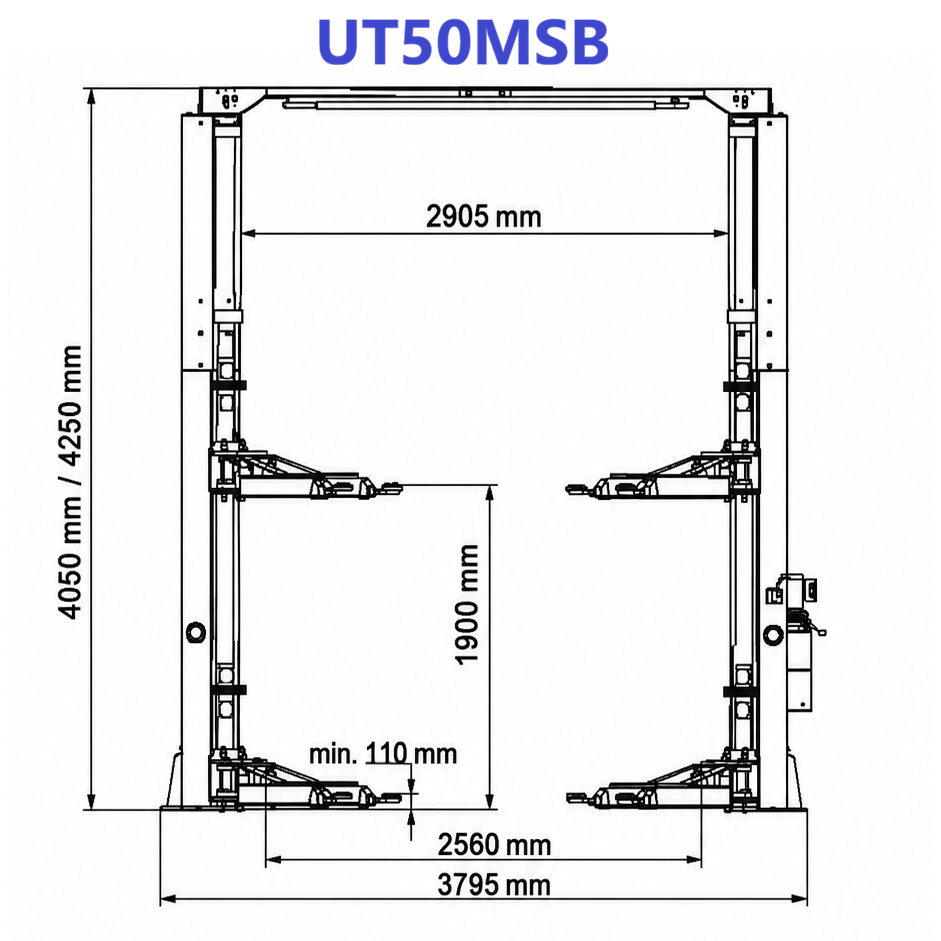 Hidraulinis keltuvas su mech. saugumo fiksatoriais 5t (vienpusis fiksavimas/asimetrinis) 380V 1 Hidraulinis keltuvas su mech. saugumo fiksatoriais 5t (vienpusis fiksavimas/asimetrinis) 380V 1