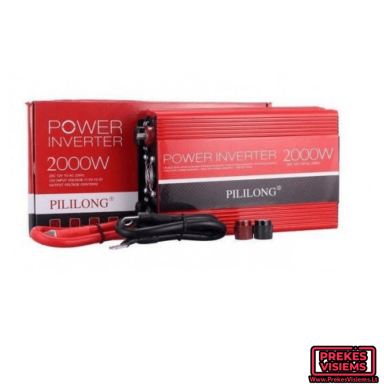 Įtampos keitiklis – inverteris 12V-220V 2000W Įtampos keitiklis – inverteris 12V-220V 2000W
