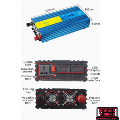 Įtampos keitiklis 2500 W 1
