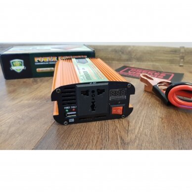 Įtampos keitiklis - inverteris CEJ 12V/220V 1000W + USB 3 Įtampos keitiklis - inverteris CEJ 12V/220V 1000W + USB 3