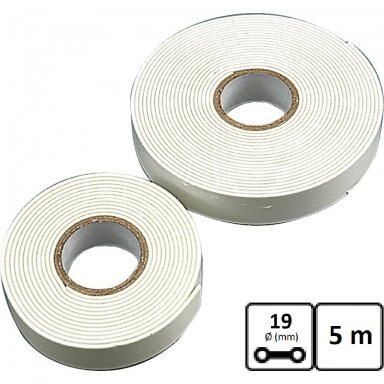 Izoliacinė juosta dvipusė 19mm (2vnt) Izoliacinė juosta dvipusė 19mm (2vnt)